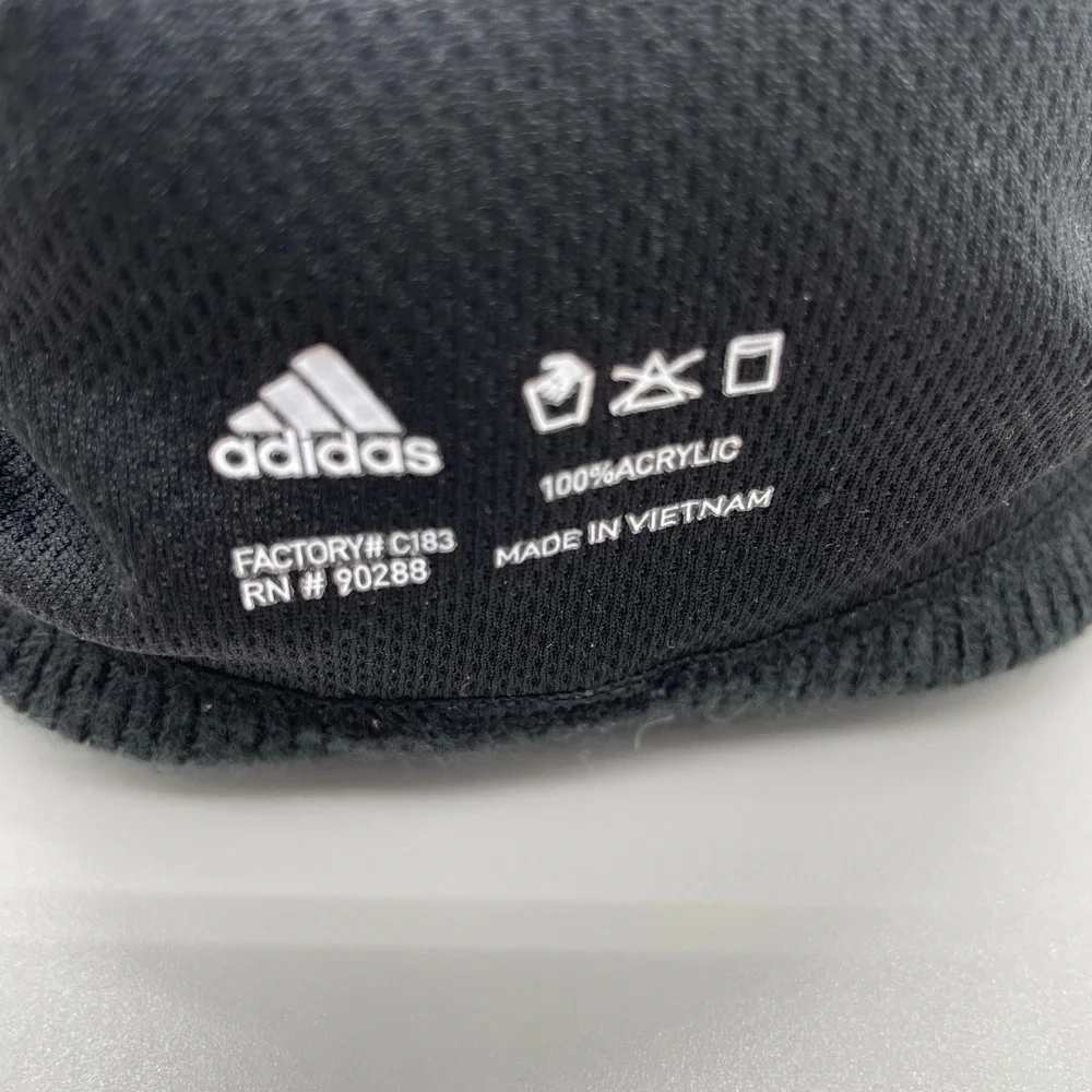 Adidas Beanie Hat Mens OSFM Grey Downtown United NYC Soccer Club Striped Knit